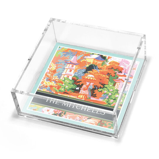 Chinoiserie Fairy Tale Petite Lucite Trinket Tray